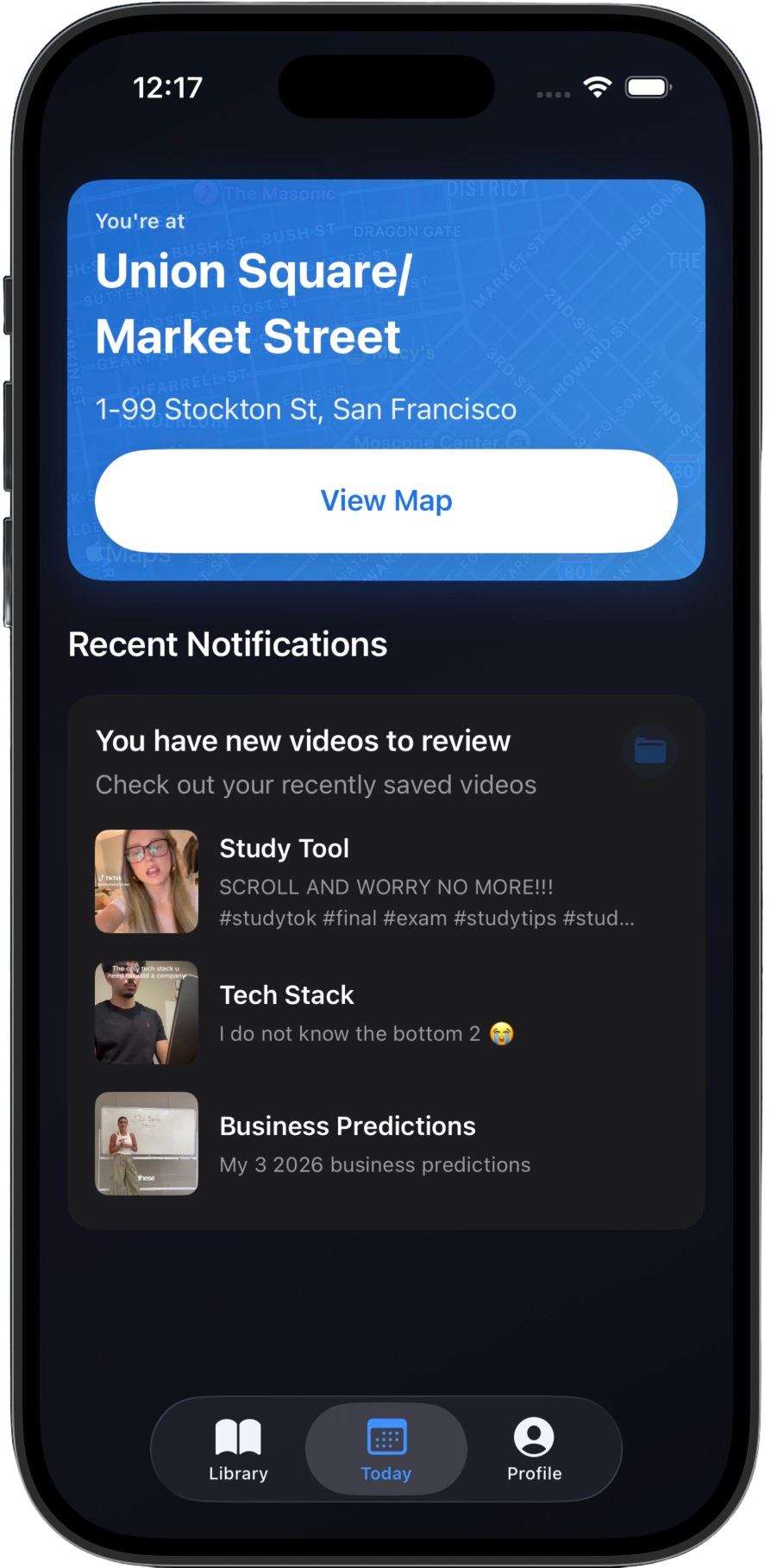 Gathered App - Dashboard